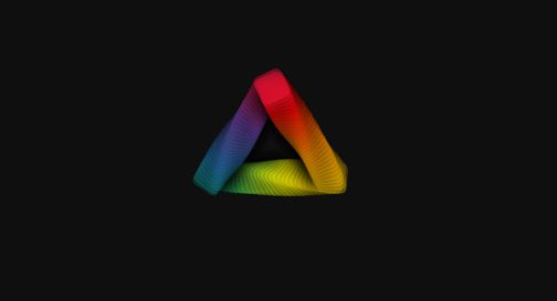 لودینگ مثلثی متحرک رنگین کمانی